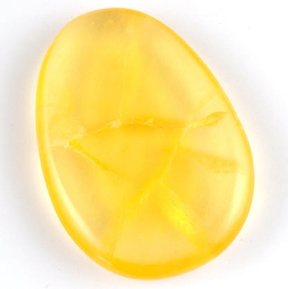 Oval Calcite Orange Worry Stone