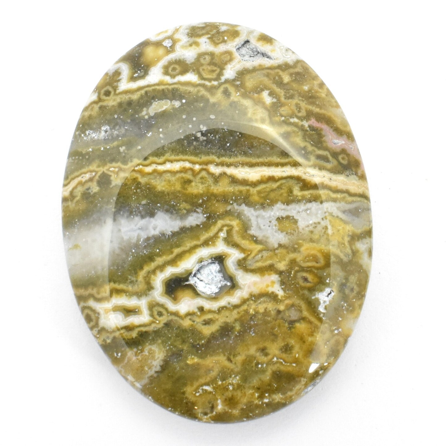 Oval Jasper Ocean Worry Stone