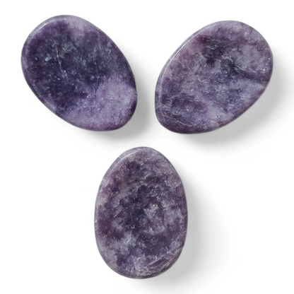 Oval Lepidolite Purple Worry Stone