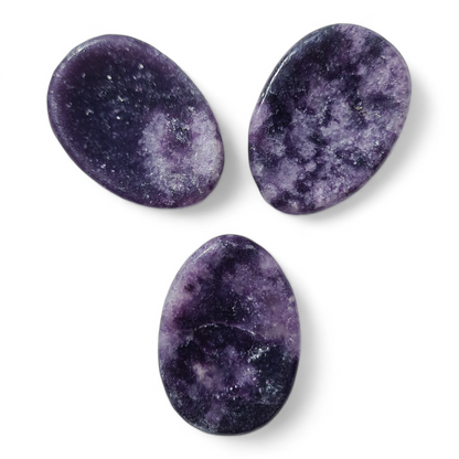 Oval Lepidolite Purple Worry Stone