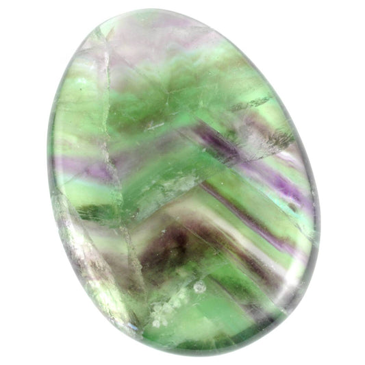 Oval Fluorite Rainbow Worry Stone