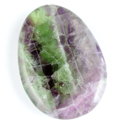 Oval Fluorite Rainbow Worry Stone