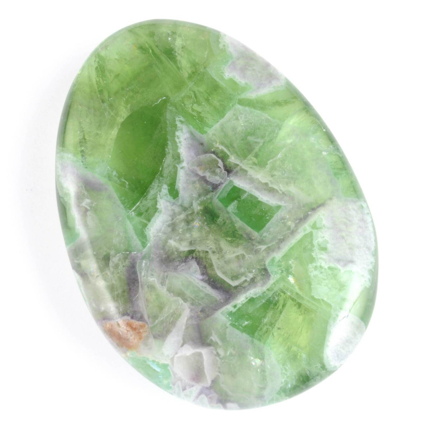 Oval Fluorite Rainbow Worry Stone