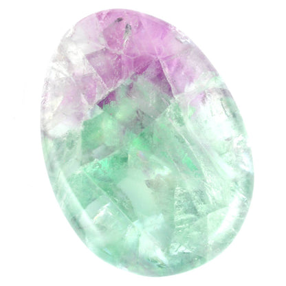 Oval Fluorite Rainbow Worry Stone