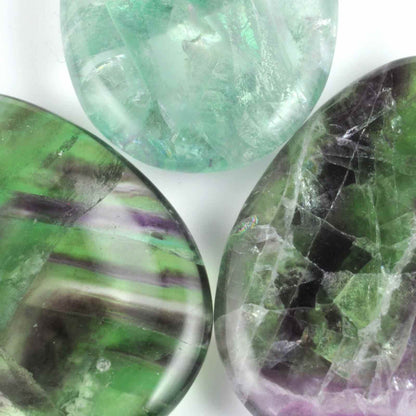Oval Fluorite Rainbow Worry Stone