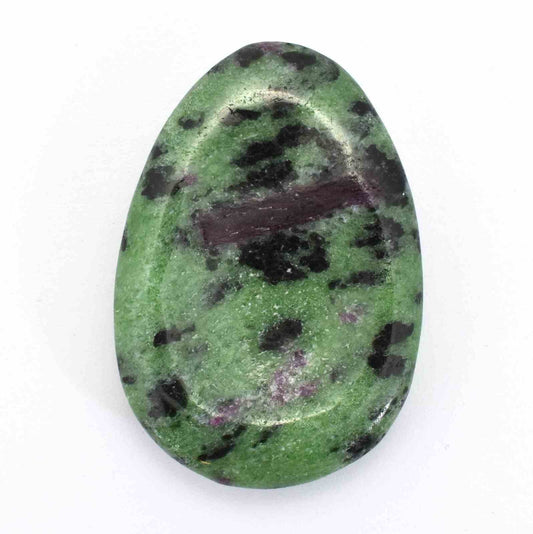 Oval Ruby In Zoisite Worry Stone