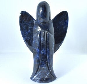 Sodalite Angel Carving [Large]