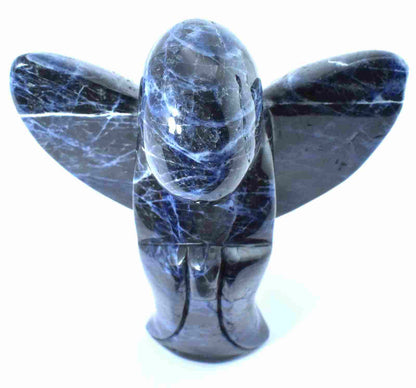 Sodalite Angel Carving [Extra Large]