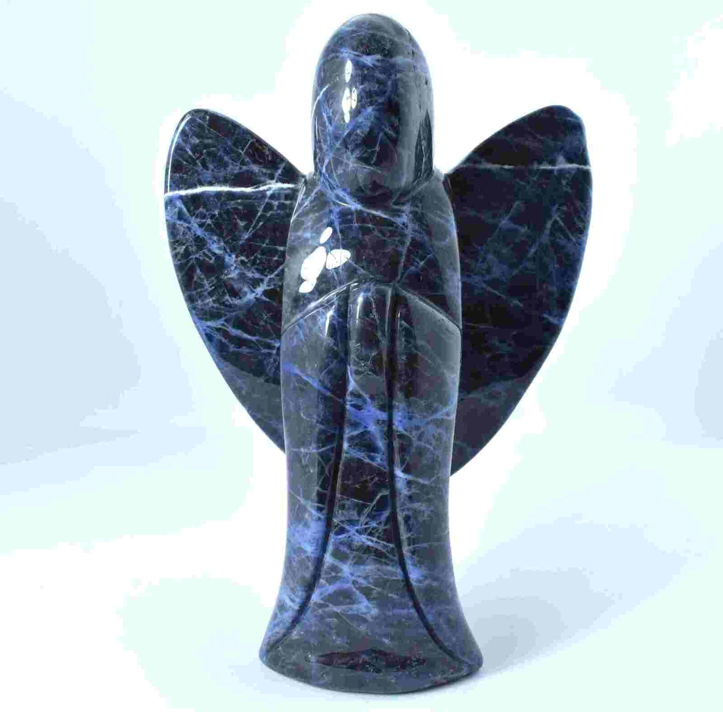 Sodalite Angel Carving [Extra Large]
