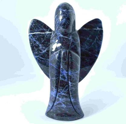 Sodalite Angel Carving [Extra Large]