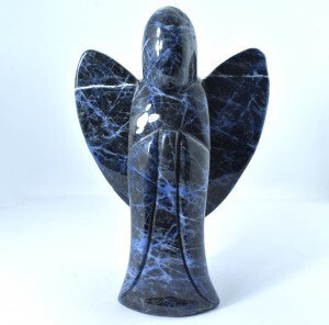 Sodalite Angel Carving [Extra Large]