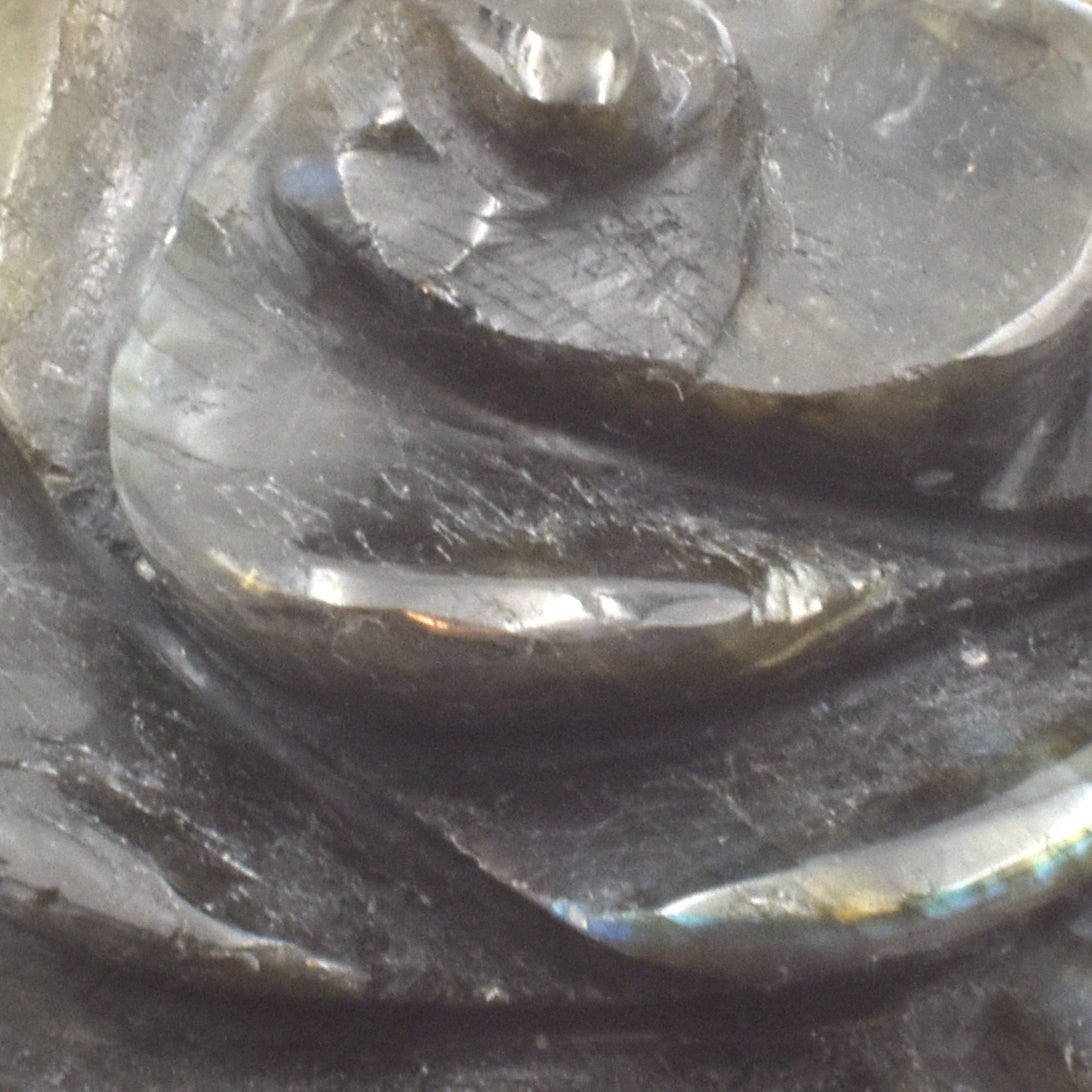 Labradorite Flower Carving