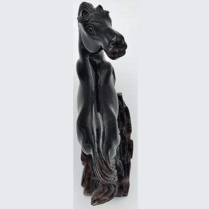 Purple Fluorite Horse Statue Carving
