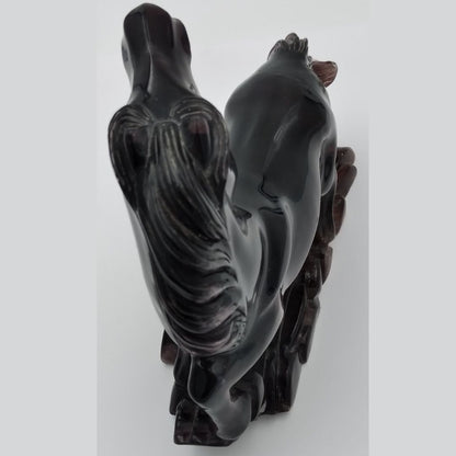 Purple Fluorite Horse Statue Carving