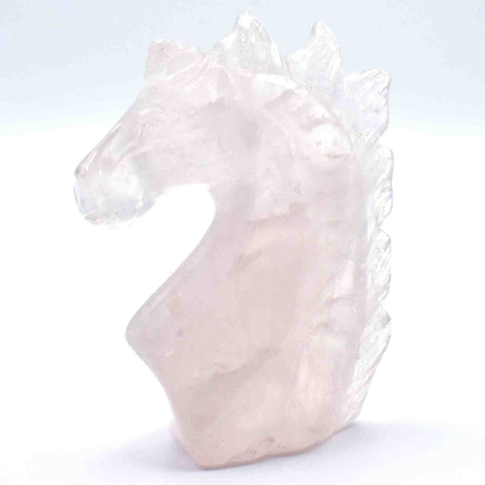 Rose Quartz Unicorn Carving [Large Type 1]
