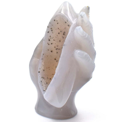Agate Geode Buddha Hand Carving
