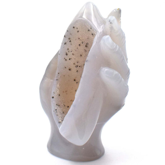 Agate Geode Buddha Hand Carving