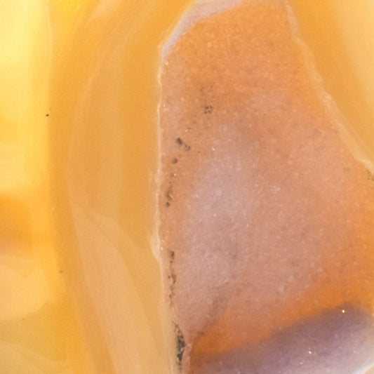 Agate Geode Buddha Hand Carving