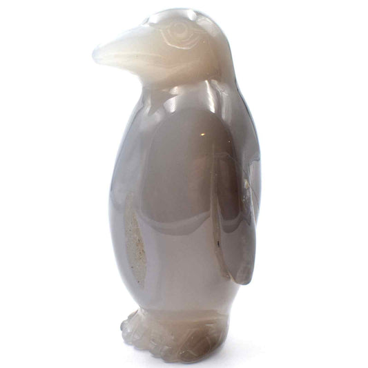 Agate Geode Penguin Carving