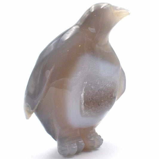 Agate Geode Penguin Carving
