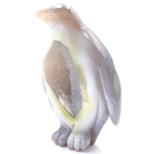 Agate Geode Penguin Carving